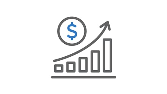 Chart with Dollar sign